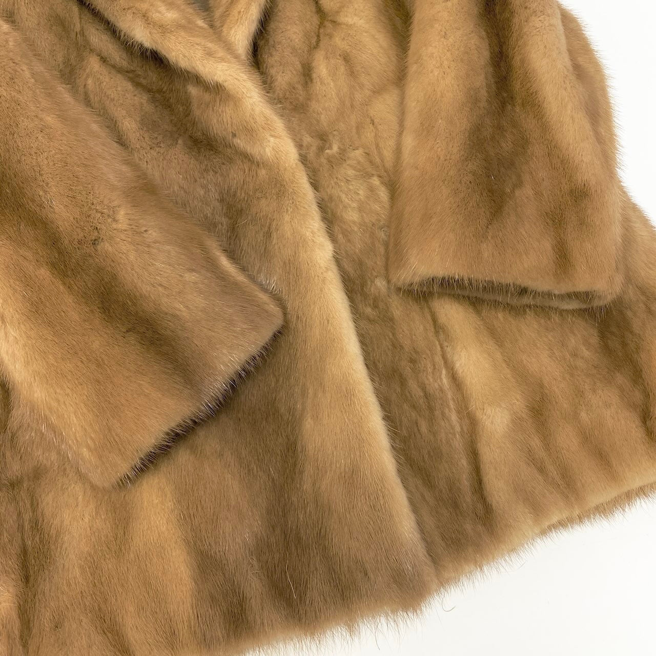48c18 FUR FLASH パステルミンク ファーコート サイズ11 茶系 本毛皮 Pastel Mink Fur Coat 毛質◎t18r