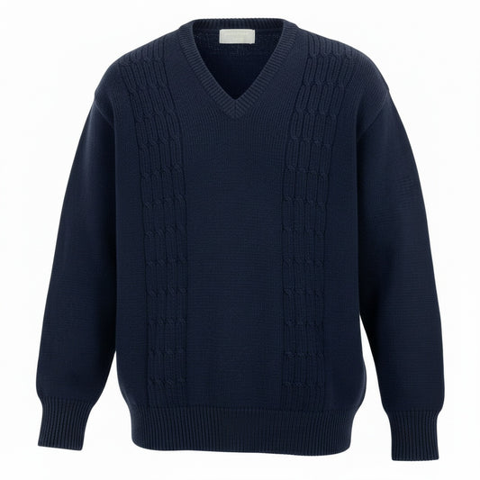 Ab20 COMME des GARCONS HOMME コムデギャルソンオム 田中オム ケーブル編み コットンニット セーター 度詰め ネイビー コットン 90su02t