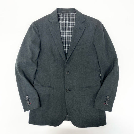 70j15《美品》BLACK LABEL CRESTBRIDGE ブラックレーベル クレストブリッジ テーラードジャケット ジャケット 51D32-403-08 Mサイズ グレー メンズu02t