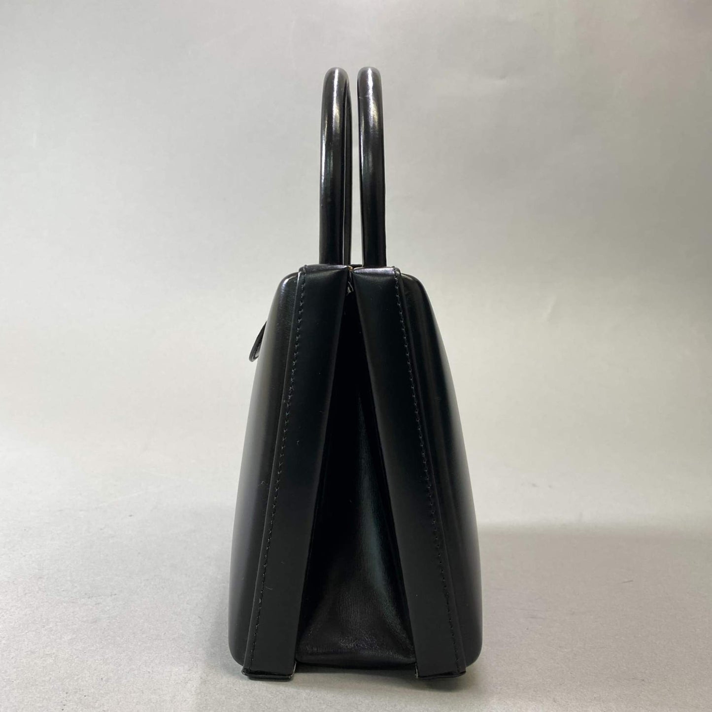 AL10 【美品】LOEWE ロエベ vintage ヴィンテージ ハンドバッグ アナグラムロゴ ブラック レザー handbag vintage レディース 鞄k02i