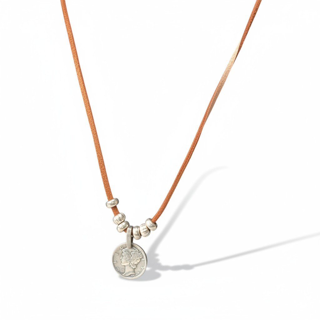g7 LARRY SMITH ラリースミス トップコイン レザーネックレス LIBERTY PENDANT アクセサリーt18r