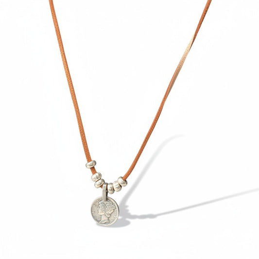 g7 LARRY SMITH ラリースミス トップコイン レザーネックレス LIBERTY PENDANT アクセサリーt18r