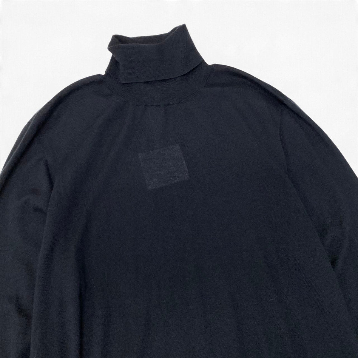 47j16 【未使用】 HERMES エルメス カシミヤブレンド タートルネック ニットセーター サイズXL ブラック メンズu02t