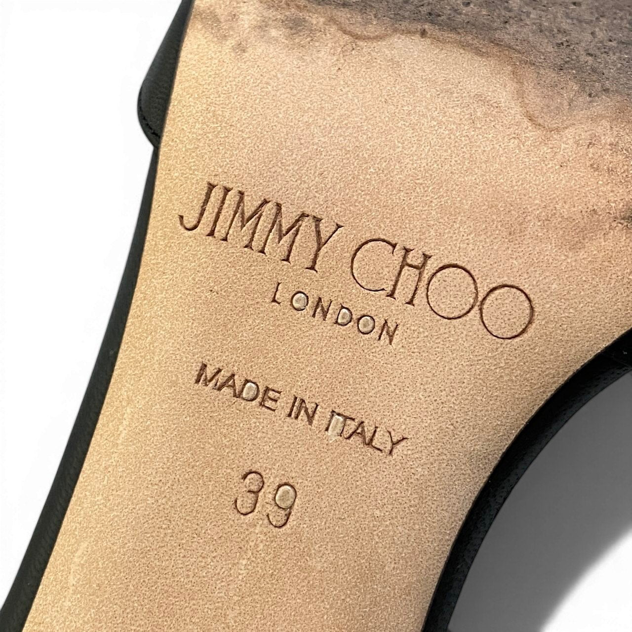 Ad2 【未使用】JIMMY CHOO ジミーチュウ MARNY 85 レザーパンプス サイズ39 ブラック レディースta1