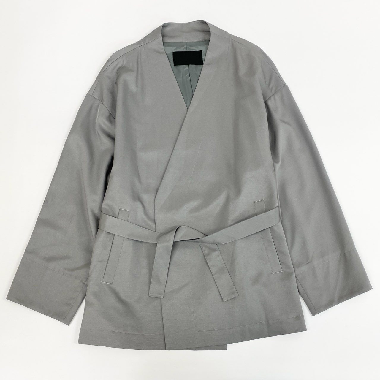 32j3 th ティーエイチ Collar Less Gown カラーレスガウン ジャケット ノーカラー 日本製 2201-JK37-M104 2 グレー ユニセックスo07t