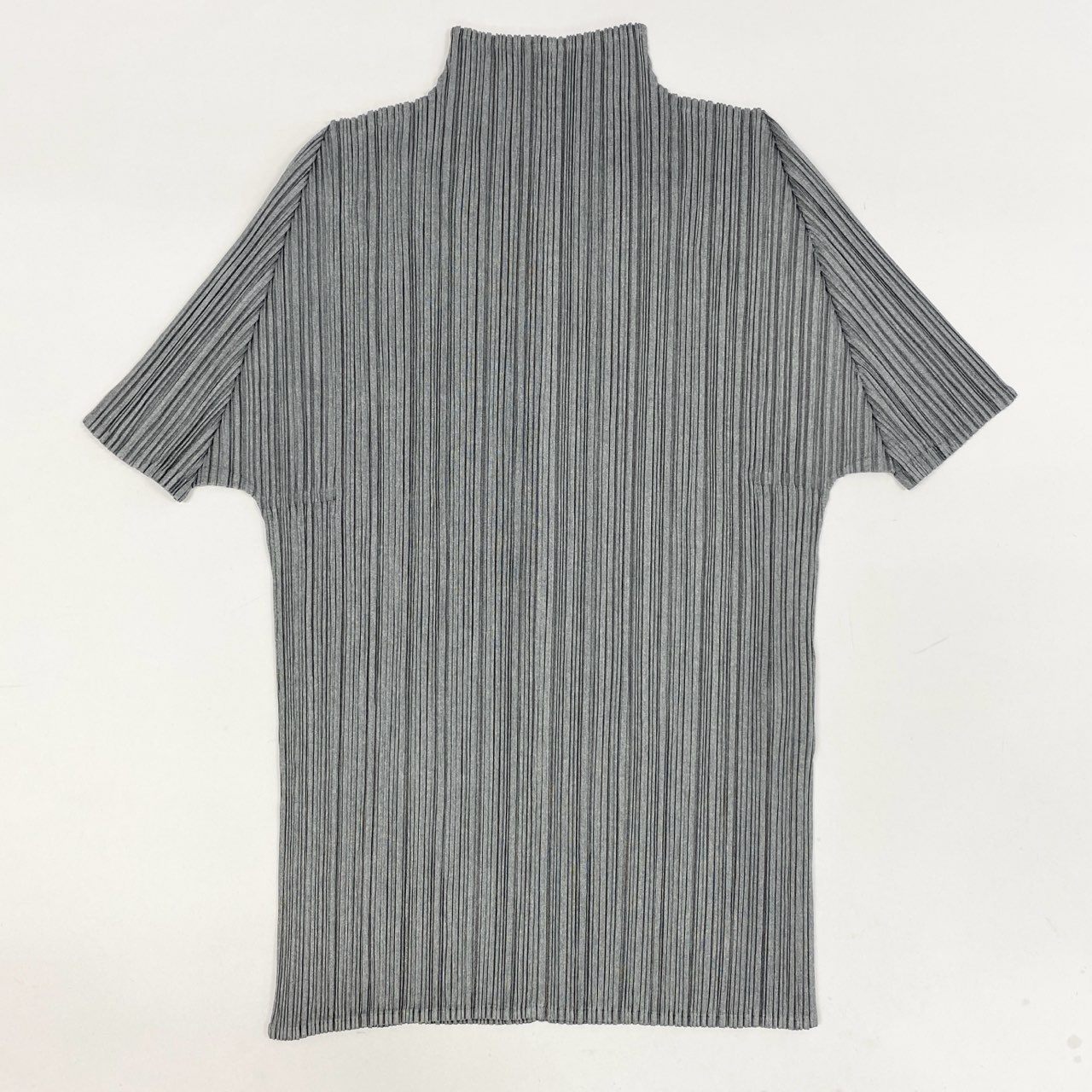 61a24 PLEATS PLEASE プリーズプリーツ イッセイミヤケ ハイネックトップス プリーツ カットソー PP61-JK162 3 グレー  レディース 女性用k02i