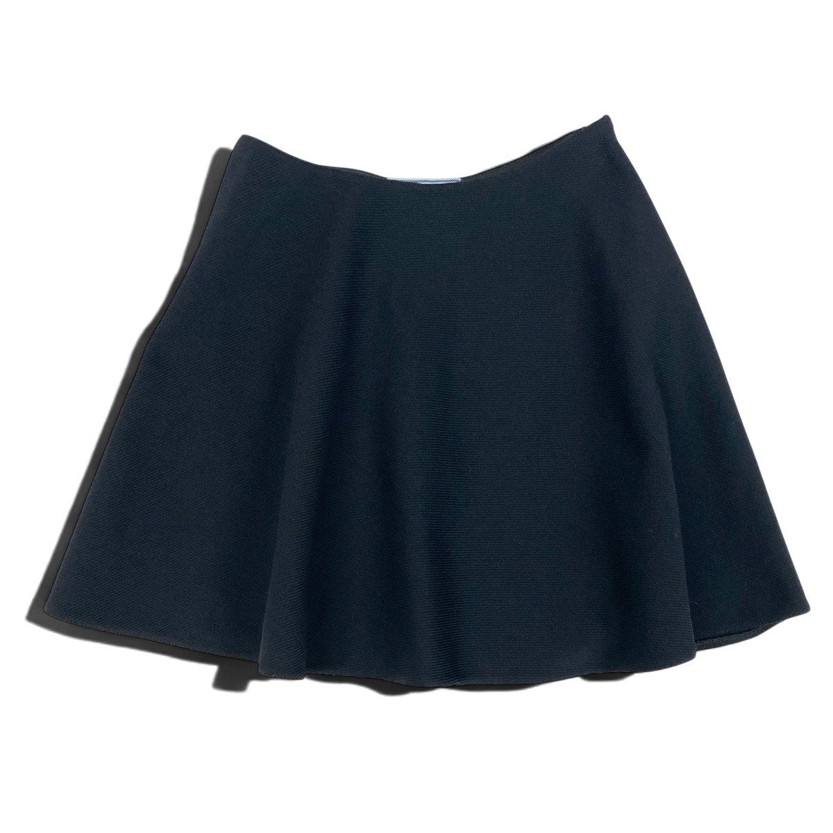 h17 【美品】PRADA ミニスカート フレアスカート 36サイズ ブラック ナイロン100％ レディース 女性用k02i