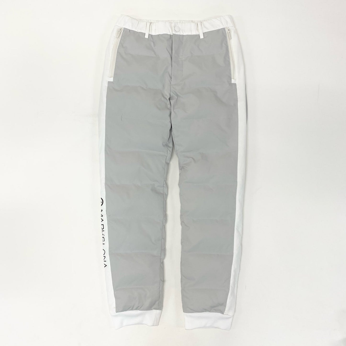 59k1 MARK&LONA マークアンドロナ スカルロゴ 中綿パンツ ボトムス  MXM-3C-AT01 44 ホワイト グレー メンズo07t