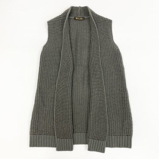 6f11 Loro Piana ロロピアーナ イタリア製 総カシミヤ ニットベスト ジレ チュニック丈 FAD7142 42 ブラウン系 カシミア100％