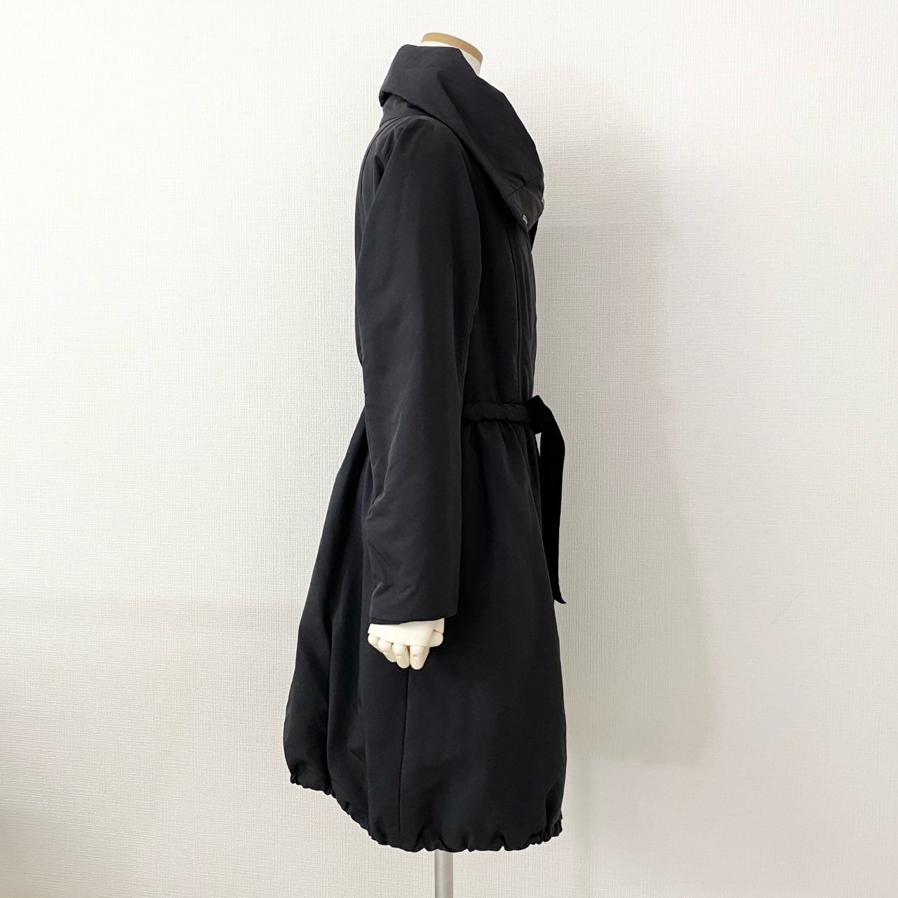 4j17 FOXEY フォクシー スタイリッシュダウンコート 27746 42 ブラック 日本製 レース Down Coat