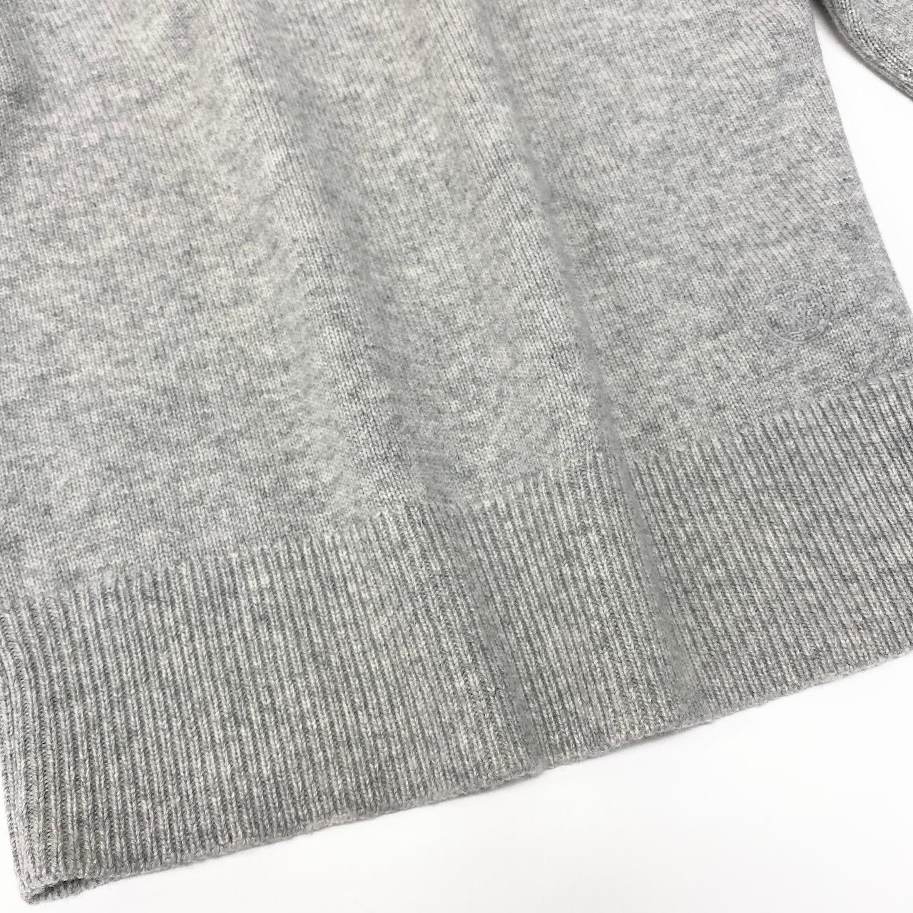 Ec30 《美品》 LOUIS VUITTON ルイヴィトン 5分袖 カシミヤニットセーター Cashmere Knit Sweater サイズS グレー イタリア製t18r