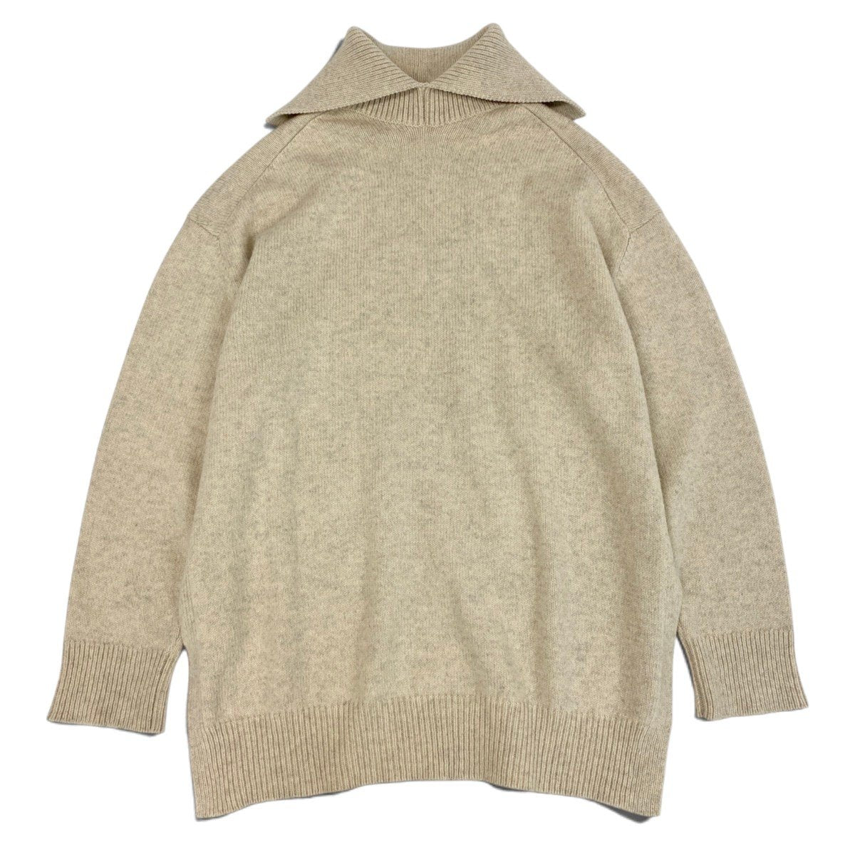 Ei4 【美品】 JIL SANDER ジルサンダー 2022AW タートルネック ニットセーター サイズ32 ベージュ ウール × ヤク レディースk02i