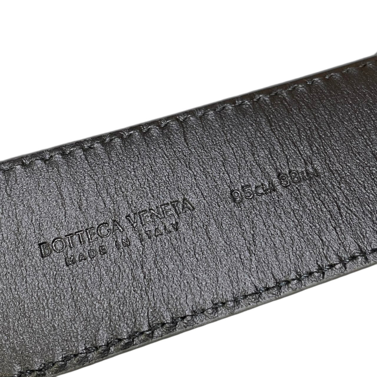 j2 《極美品》 BOTTEGA VENETA ボッテガヴェネタ オーストリッチ レザーベルト  95 グレー系 レザー メンズ イタリア製u02t