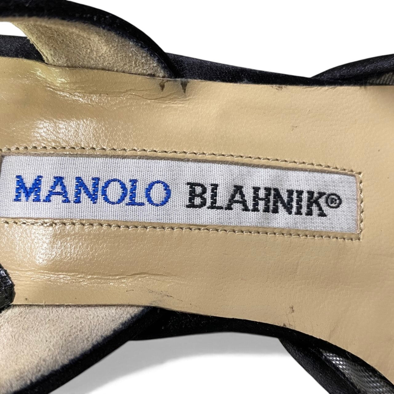 i2 MANOLO BLAHNIK マノロ・ブラニク レース素材 スリングバッグ ミュール サイズ36 1/2 ブラック レディースk02i