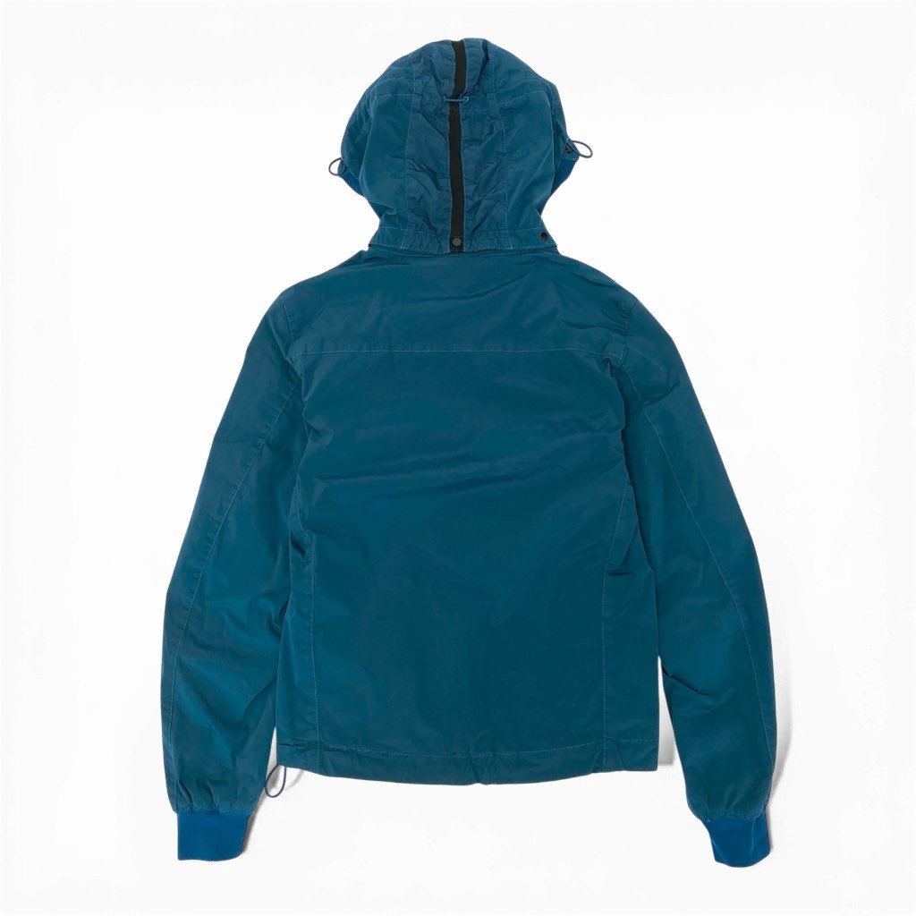40l25【美品】C.P.COMPANY シーピーカンパニー ゴーグルジャケット ナイロンジャケット 2014SS フード着脱可 14SCPUC04572 001020 Sサイズ相当 グリーン メンズu02t