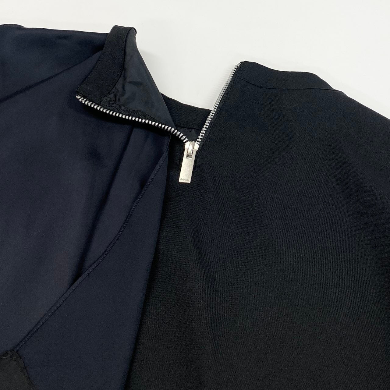Ae11 sacai 21SS Suiting Mix Pullover 半袖カットソー 21-05650 1サイズ ブラック レディース 女性用ta1