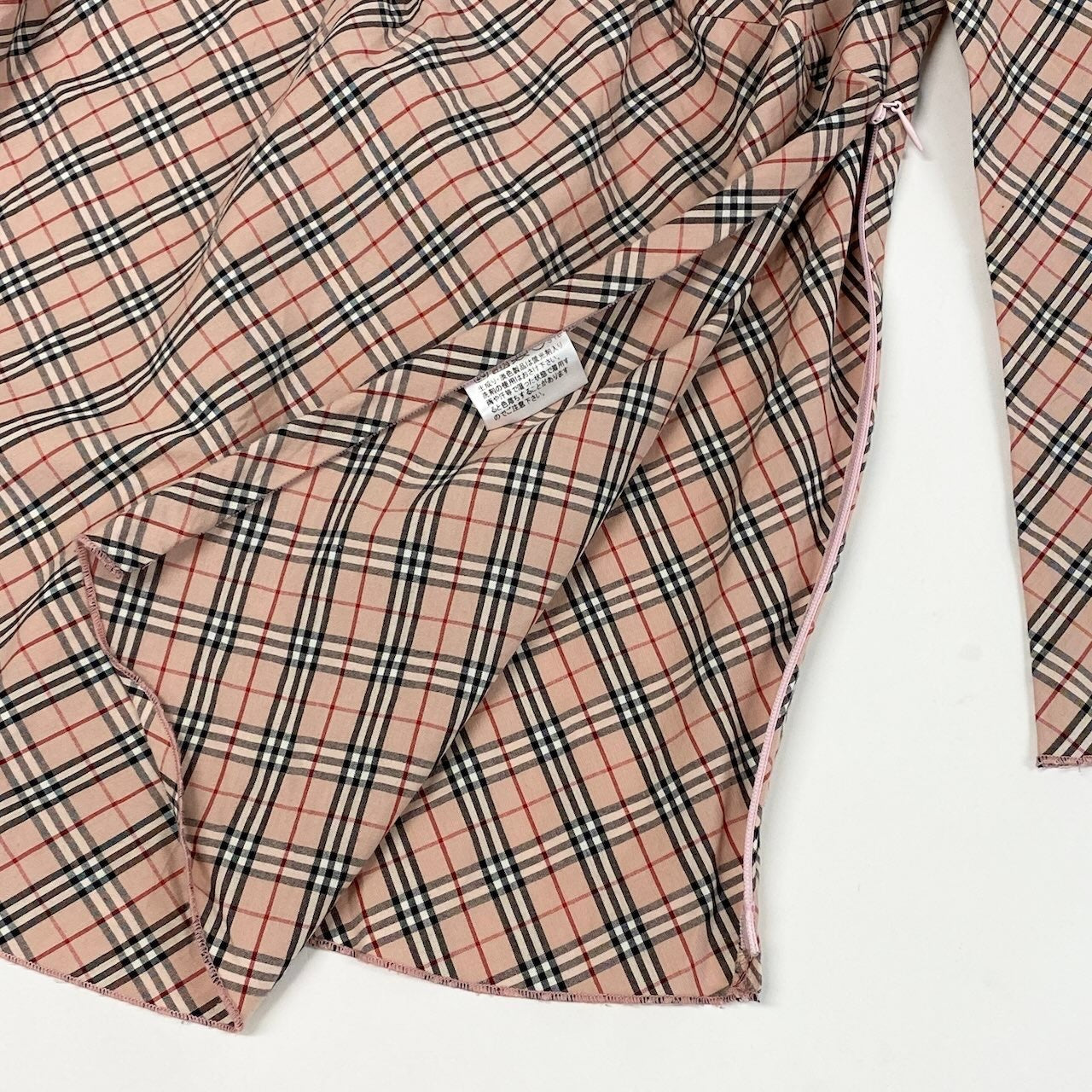 Ic27 BURBERRY LONDON バーバリーロンドン ノバチェック ギャザースクエアネックブラウス ブラウスカットソー トップス 38サイズ ベージュ コットン100％ レディース 女性用u02t