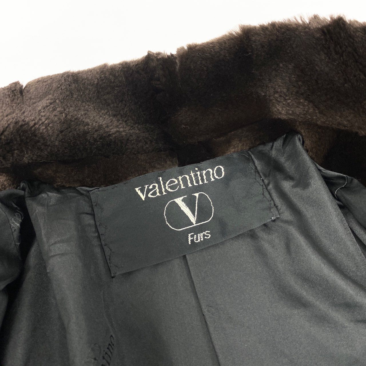 72L9 VALENTINO ヴァレンティノ × MITSUKOSHI 三越 シェアードミンク ロングコート サイズF ブラウン 最高級本毛皮 MINK FURt18r