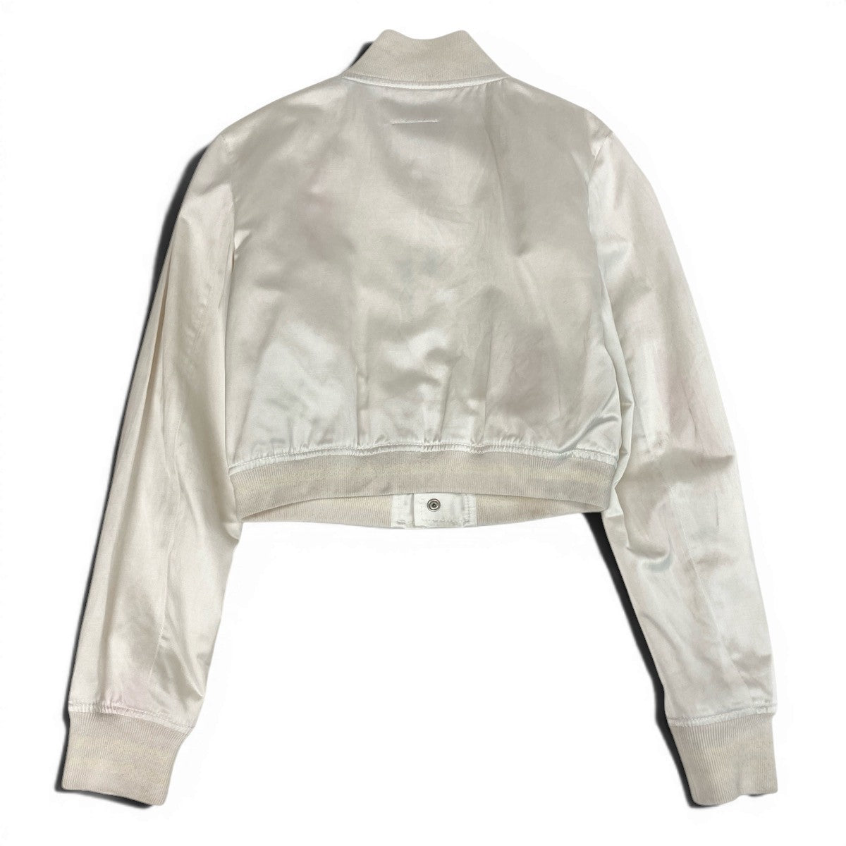 Af29 MM6 Maison Margiela マルタンマルジェラ スタジャン ヴィンテージ加工 アウター ジャケット サテン イタリア製 レディース 女性用 S62AN0088 38 オフホワイトu02t