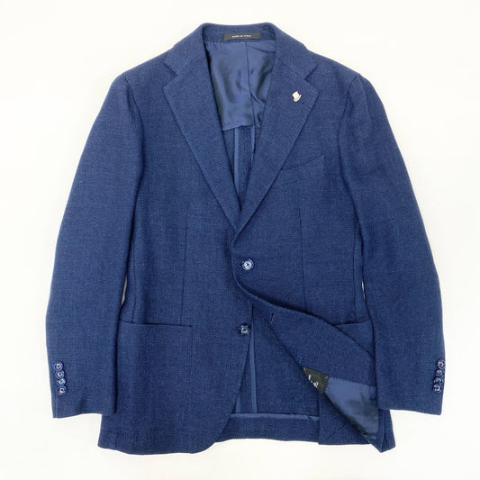 22i16《極美品》 TAGLIATORE タリアトーレ Brilla per il gusto ブリッラペルイルグスト テーラードジャケット  1SVF22K サイズ44 ネイビー メンズ ラペルピン付きu02t
