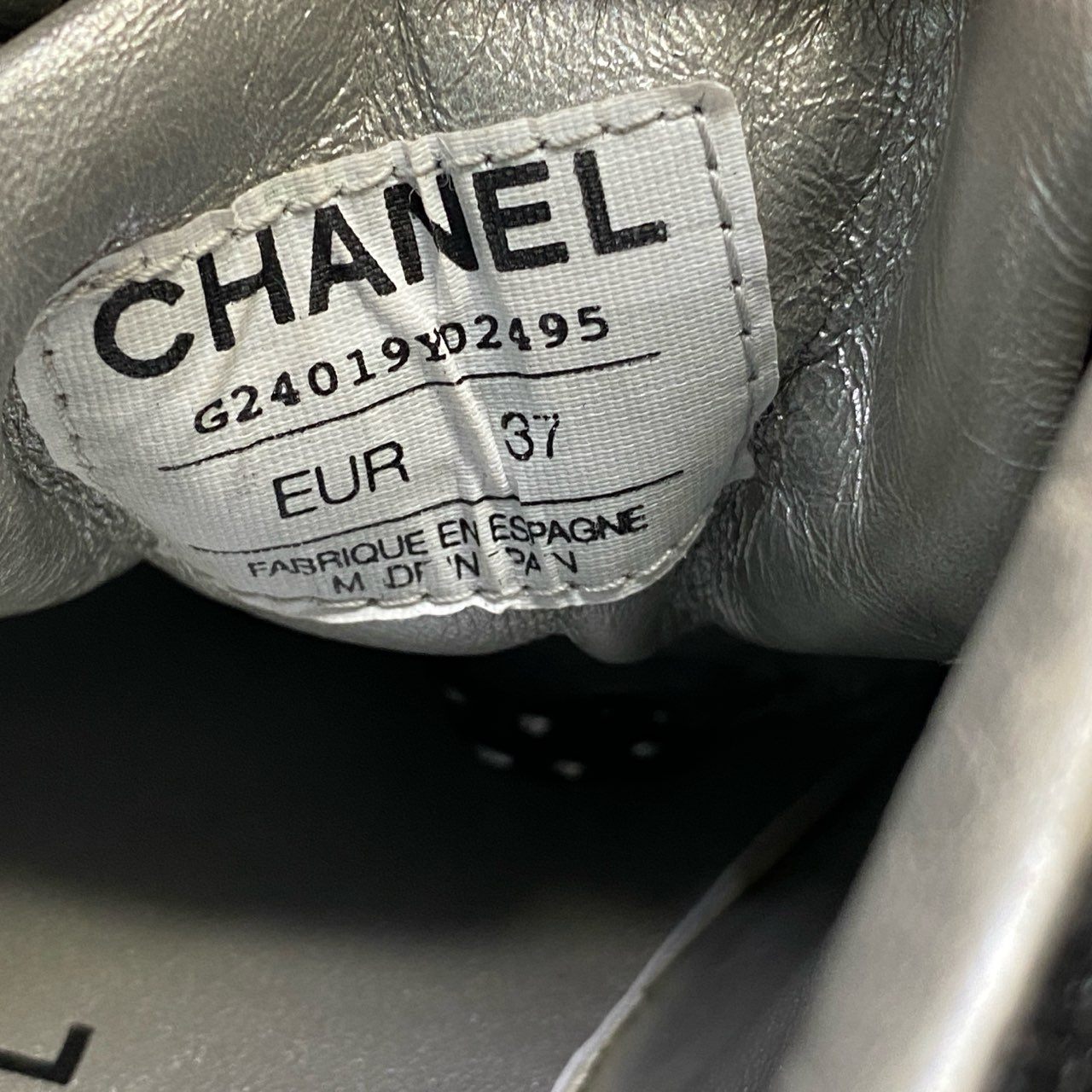 1g7《美品》 CHANEL SPORT シャネル スポーツ ココマーク スニーカー 37 ブラック ランニング シューズ トレーニング スペイン製