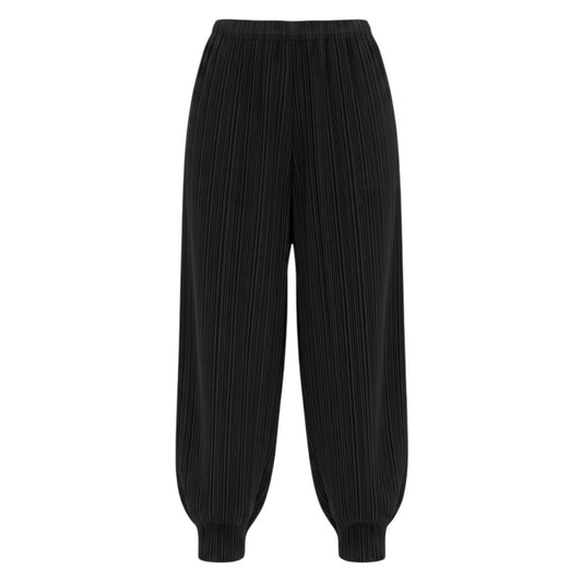 e1 【美品】PLEATSPLEASE ニッカポッカパンツ プリーツパンツ 日本製 PPP13-JF184 1サイズ ブラック ポリエステル100％ レディース 女性用ta1