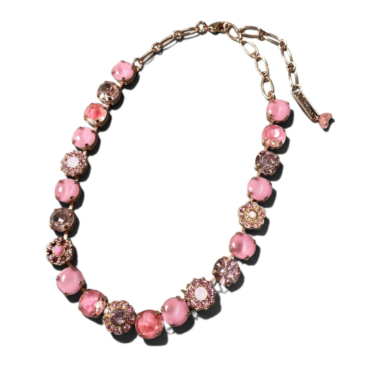 h11 ⑤ 《美品》 Mariana マリアナ 天然石 × クリスタル ビジュー ピンク アクセサリー ジュエリー アンティークt18r