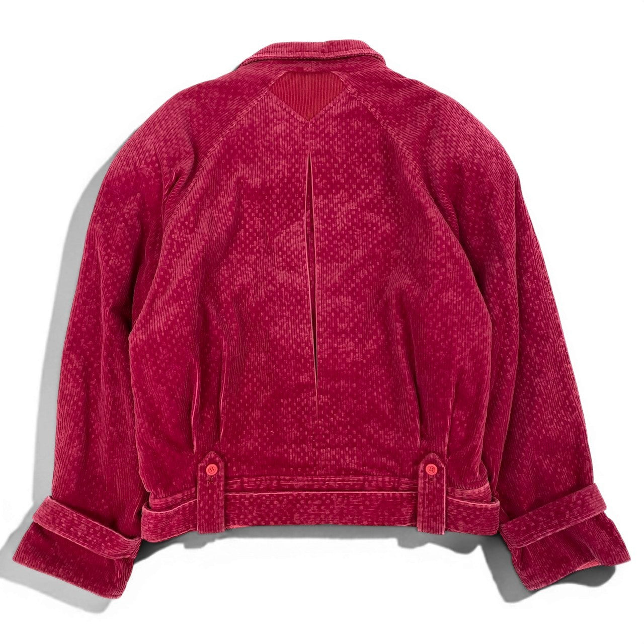 59d28 Christian Dior SPORTS クリスチャンディオール スポーツ コーデュロイジャケット 切替リブニット ダブルボタン サイズM ピンク系 コットンウール レディース 女性服u02t