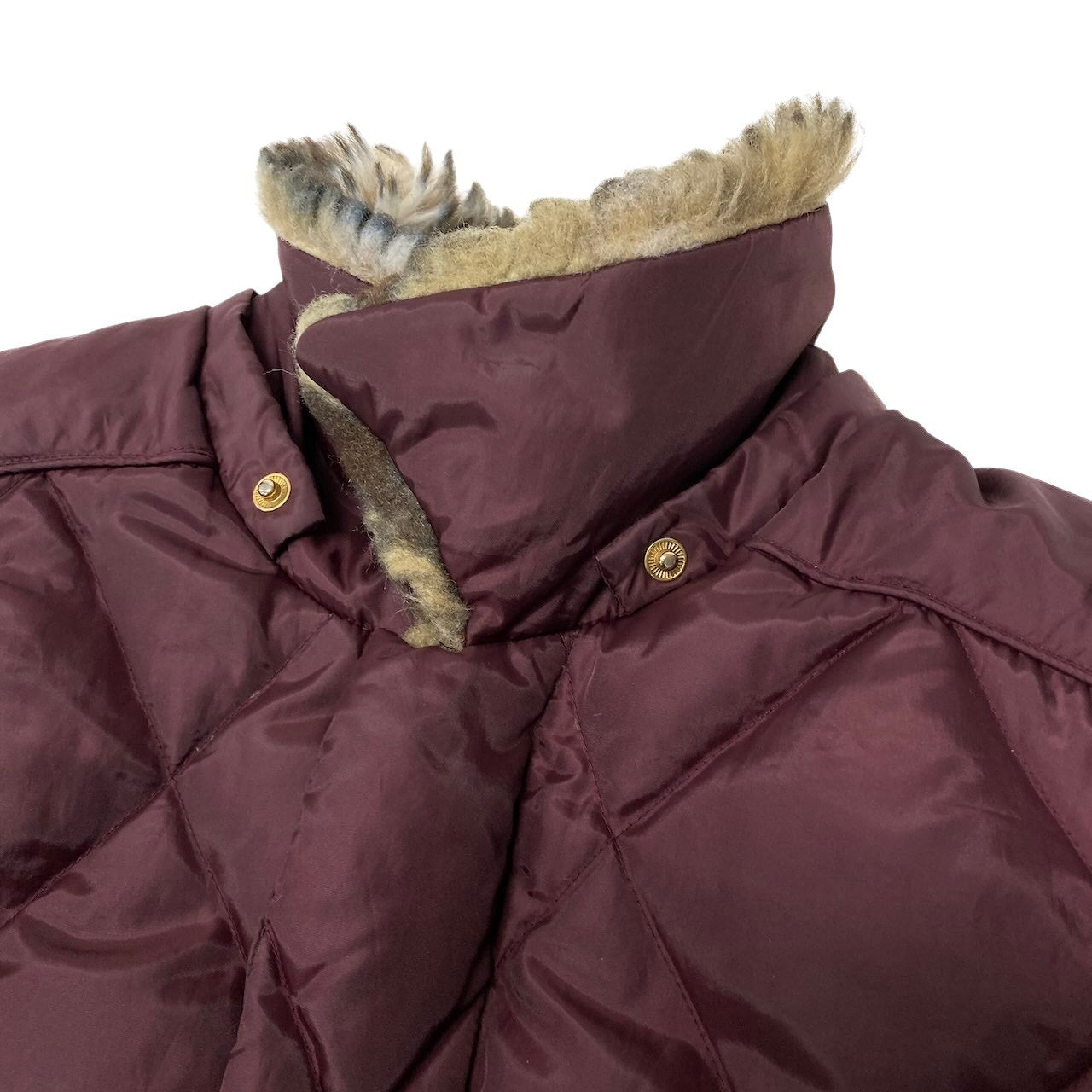 50g4 DOLCE&GABBANA ドルチェアンドガッバーナ キルティング ダウンコート D&G サイズL ワインレッド メンズ 紳士服o07t
