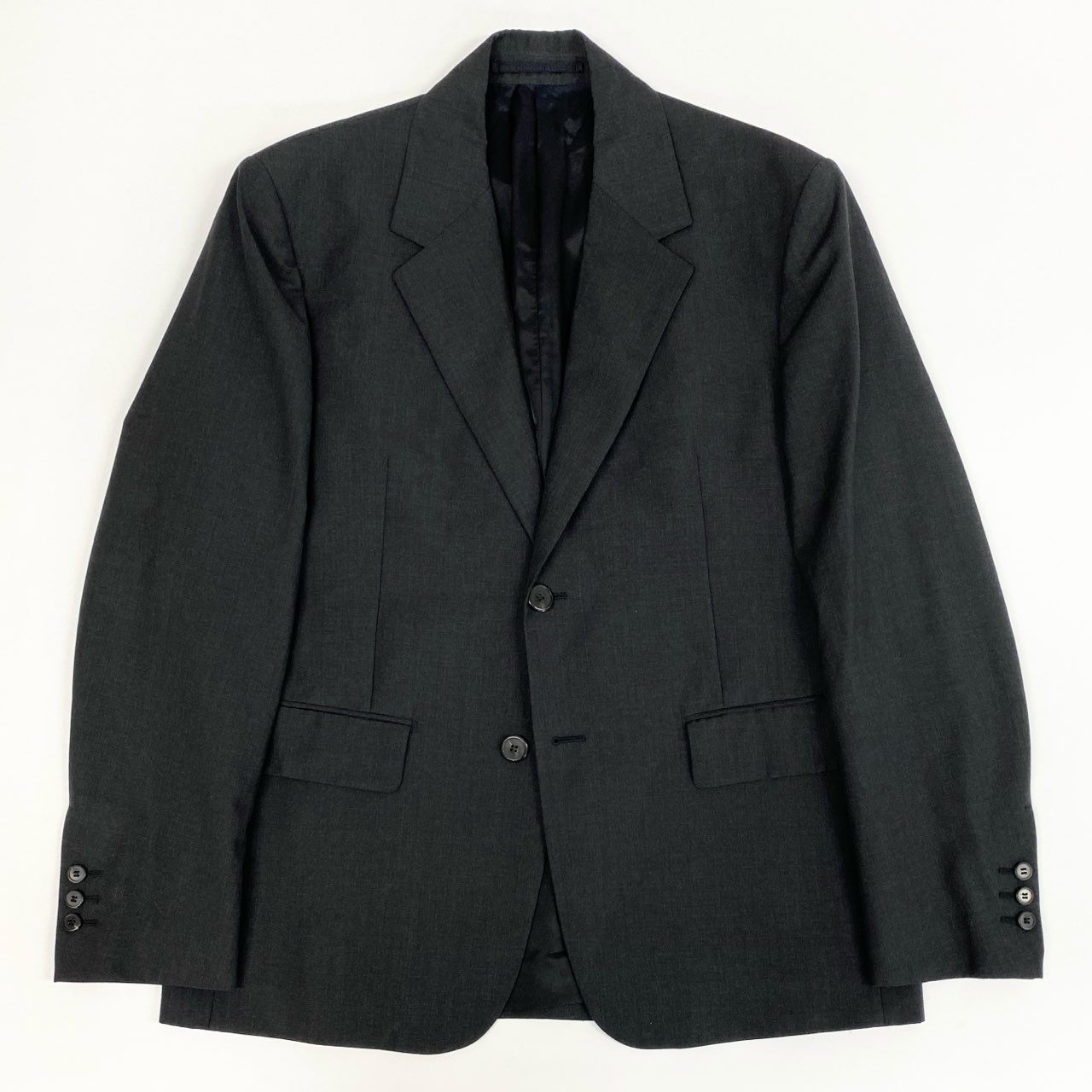9j6 PRADA プラダ 2B Tailored Jacket 2Bテーラードジャケット トライアングルパッチ  DNA953 48 グレー ウール メンズo07t