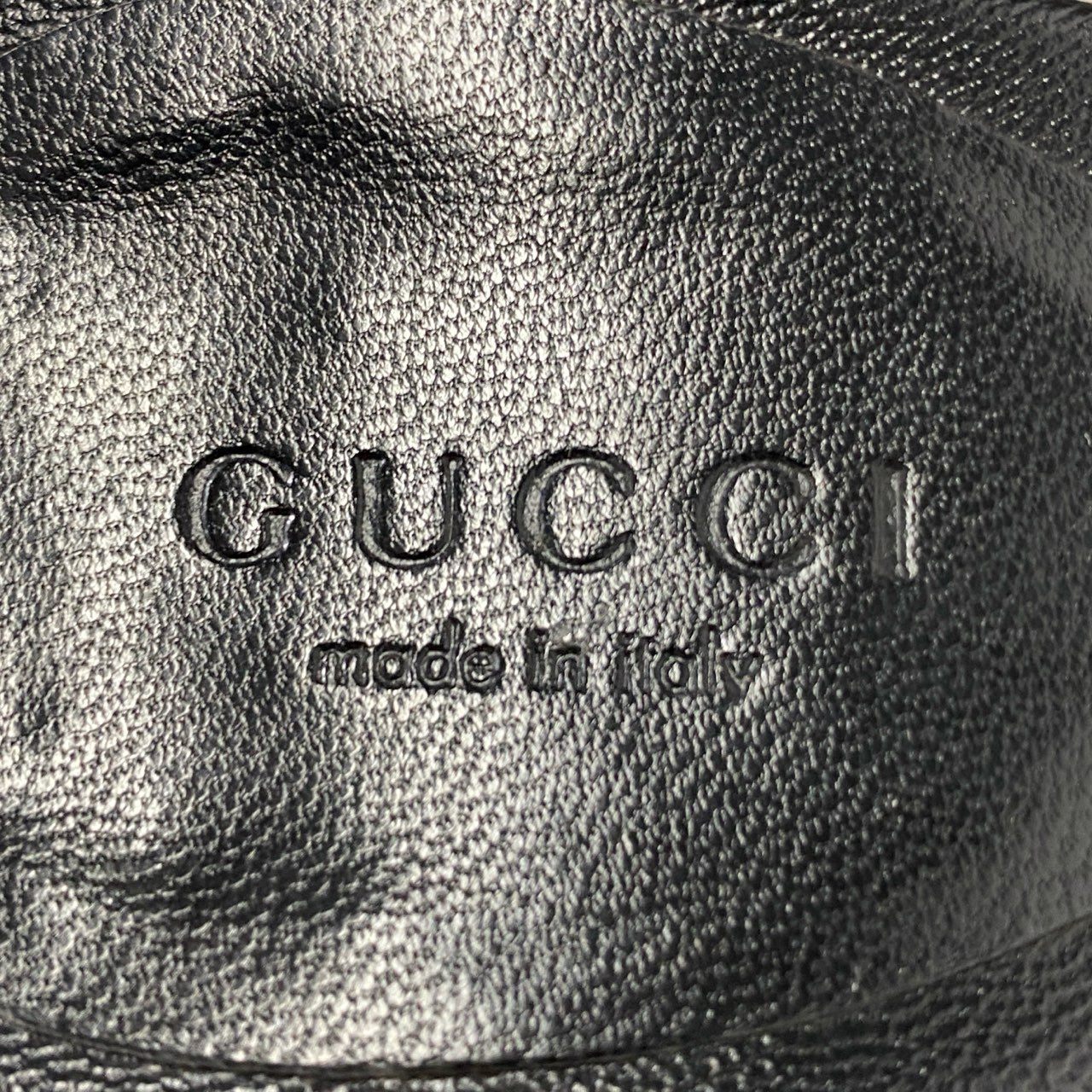 3f11 【イタリア製】GUCCI グッチ バンブー ピンクゴールド金具 サンダル ミュール サイズ36 1/2C ブラック レディース 靴