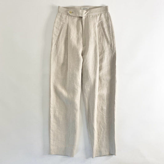 50c21 steven alan スティーブンアラン LINEN WIDE TROUSERS リネンワイド トラウザーパンツ S ベージュ 日本製