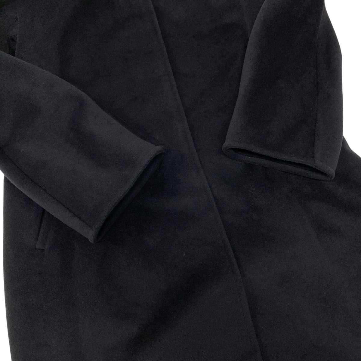 10g15 MaxMara マックスマーラ ステンカラーコート 超ロング丈  サイズ42 ブラック レディース 女性用u02t
