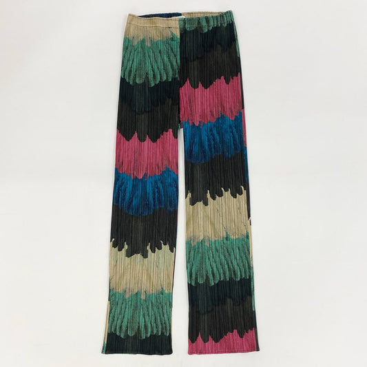 13h29 PLEATS PLEASE ISSEY MIYAKE プリーツプリーズ イッセイミヤケ 日本製 シンメトリー 総柄プリント プリーツパンツ ボトムス ウエストゴム PP33-JF711 3 マルチカラー レディースo07t