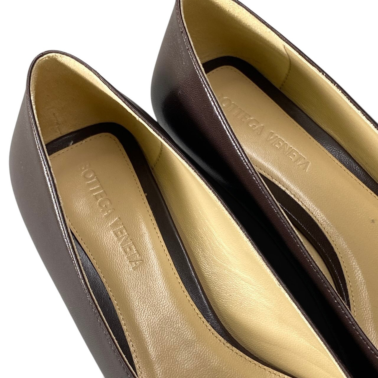 h10 【新品保管品】BOTTEGA VENETA ポイントパンプス イタリア製 37サイズ ブラウン レザー レディース 女性用ta1