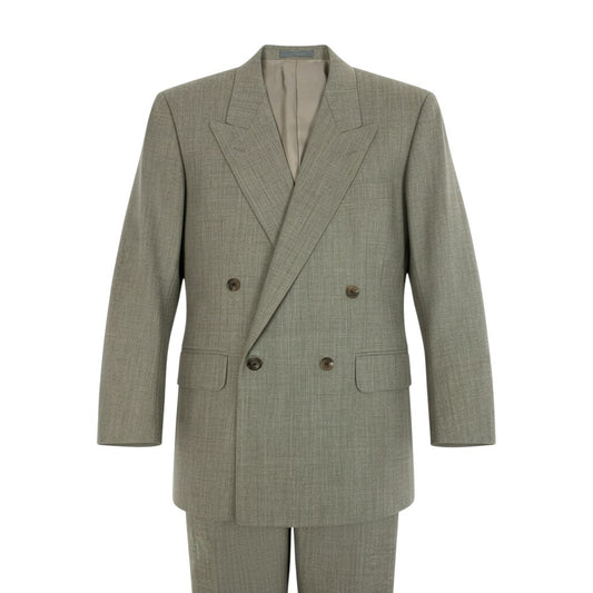 35d3 Burberrys バーバリーズ スーツセットアップ テーラードジャケット スラックス Mサイズ カーキグレー ウール100％ メンズ 男性用o07t