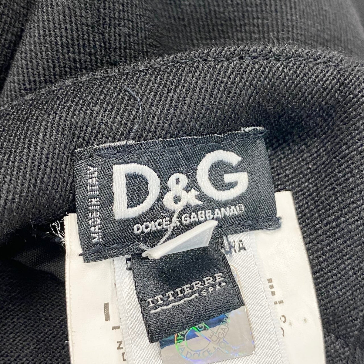 24j14 D&G DOLCE&GABBANA ドルチェアンドガッパーナ 00's タイトスカート バックルデザイン 膝丈 イタリア製 40サイズ ブラック レディース 女性用u02t