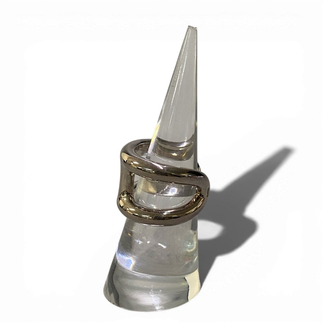 b16 HERMES エルメス オスモズGM Hロゴ リング アクセサリー 52 シルバー Silver925 ユニセックス 12号程度ta1