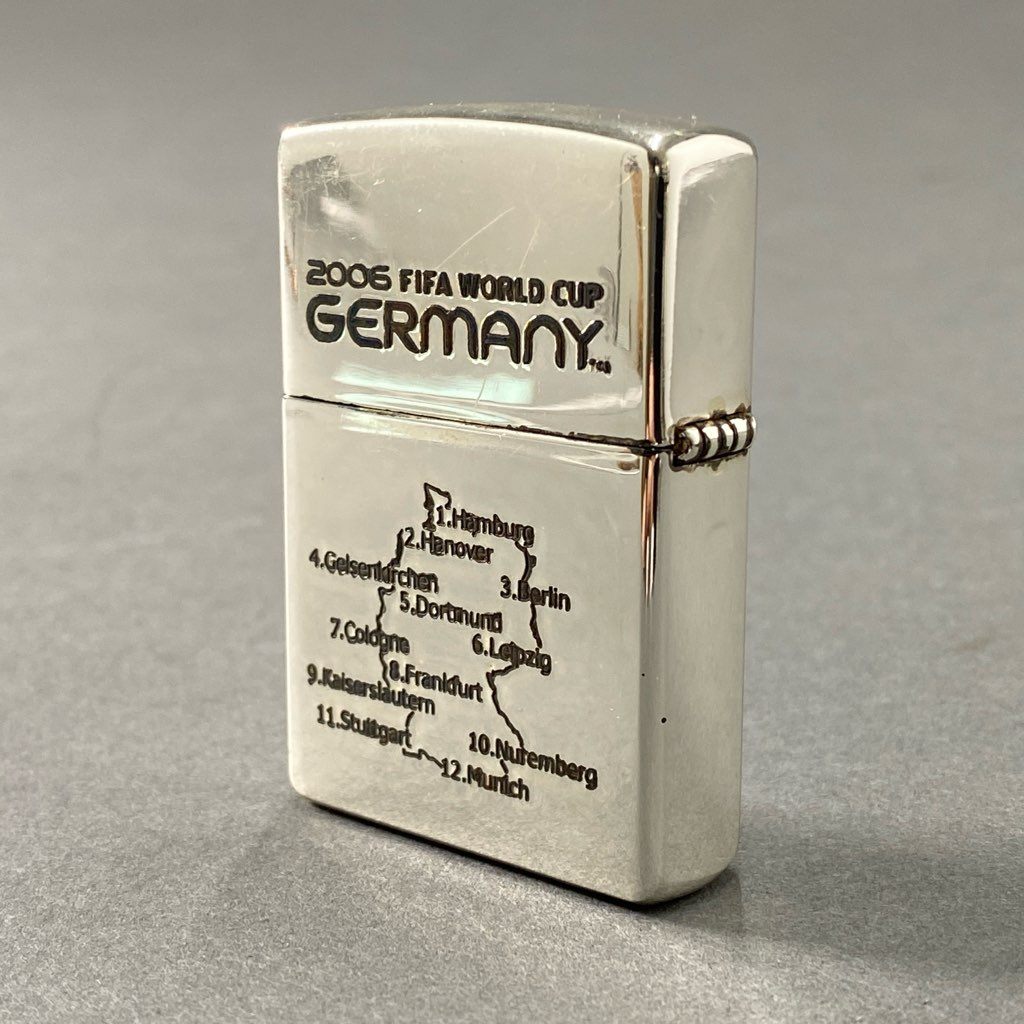 2d12 ZIPPO ジッポ USA製 2006 FIFA WORLD CUP ライター 2005年9月製 サッカー W杯 ワールドカップ GERMANY ドイツ 記念品 シルバー