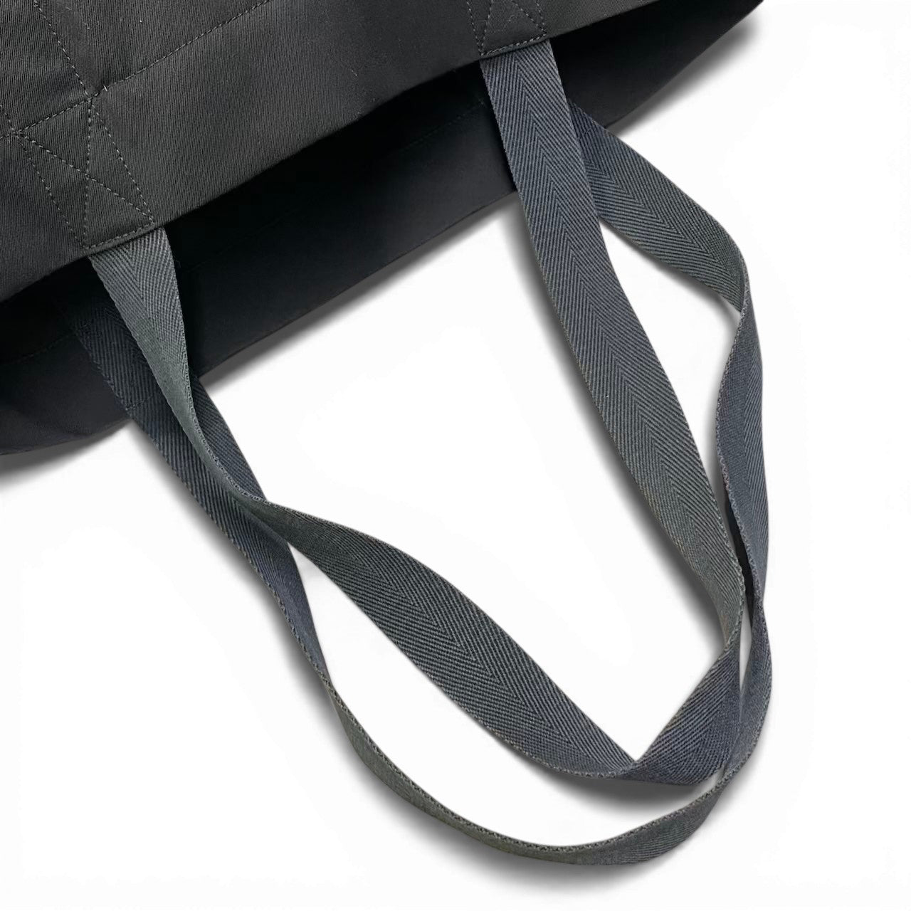 c23 Yohji Yamamoto POUR HOMME ヨウジヤマモト プールオム ブラック ウールギャバジン ロゴ トートバッグ メンズ 鞄k02i