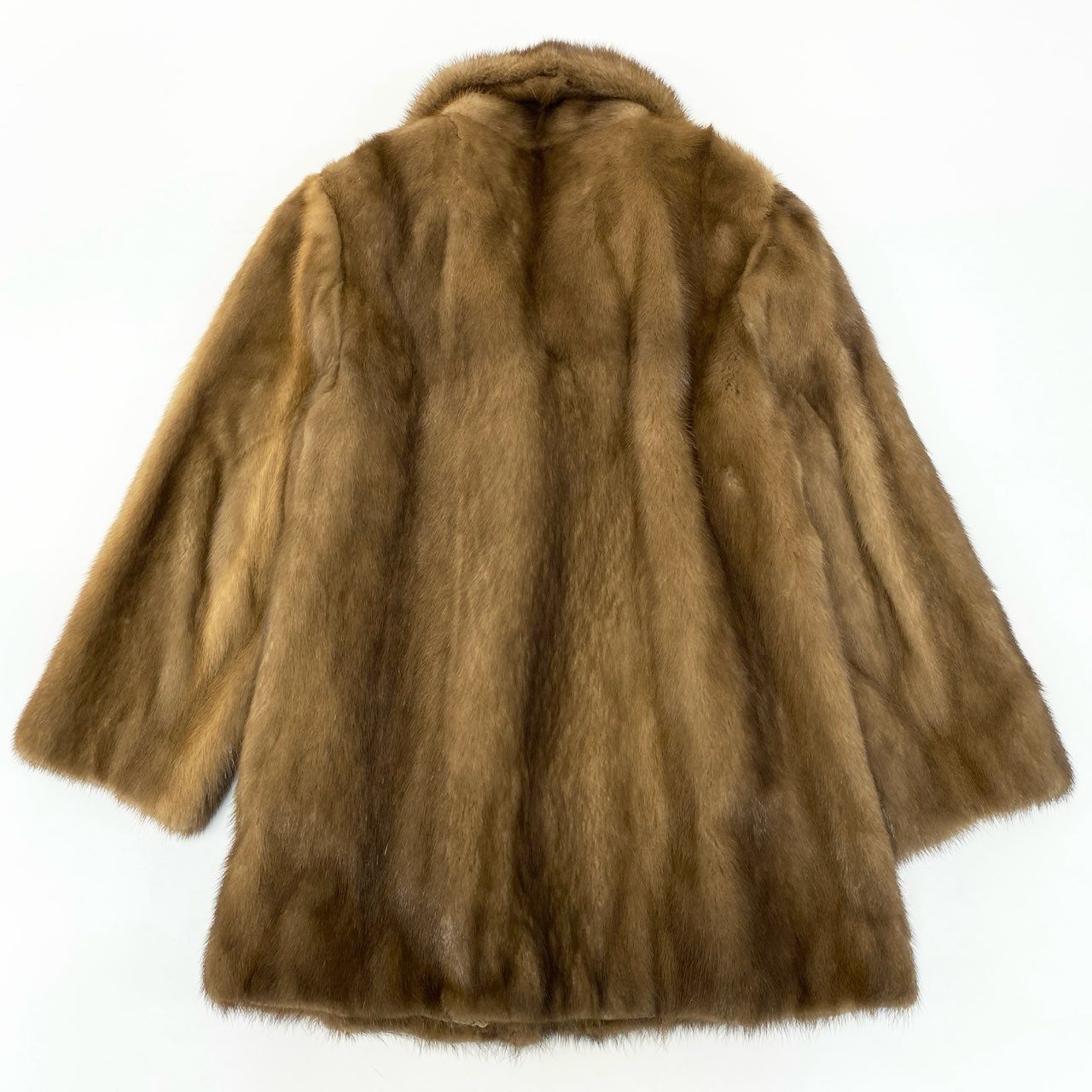 39k1《美品》 SAN MARCO サンマルコ パステルミンク ファーコート 11 ライトブラウン 本毛皮 MINK FUR COATt18r