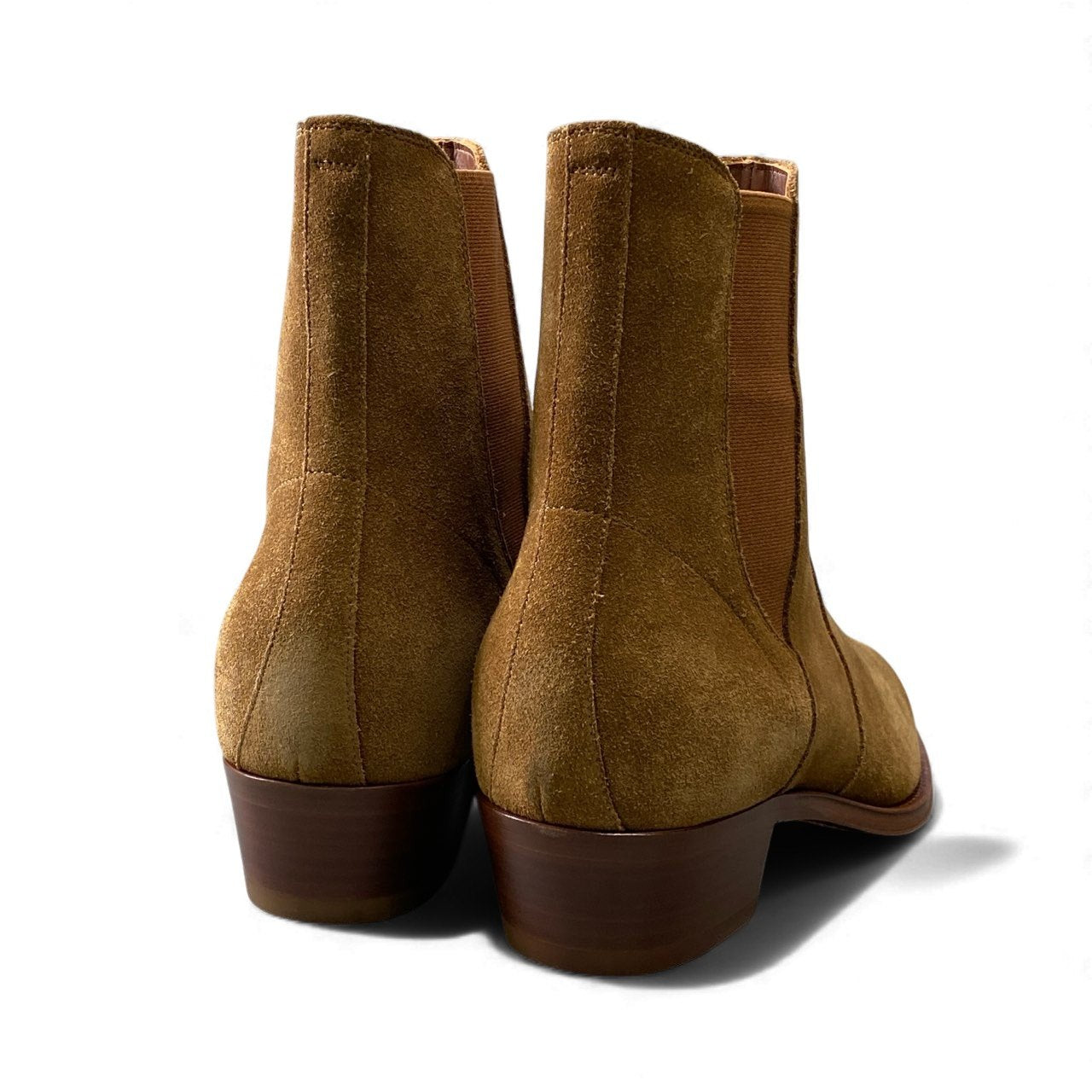 1L11【極美品】CELINE セリーヌ エディスリマン ウエスタンブーツ チェルシーブーツ ハバナ サイズ40 ベージュ スウェード メンズ 男性用 靴k02i