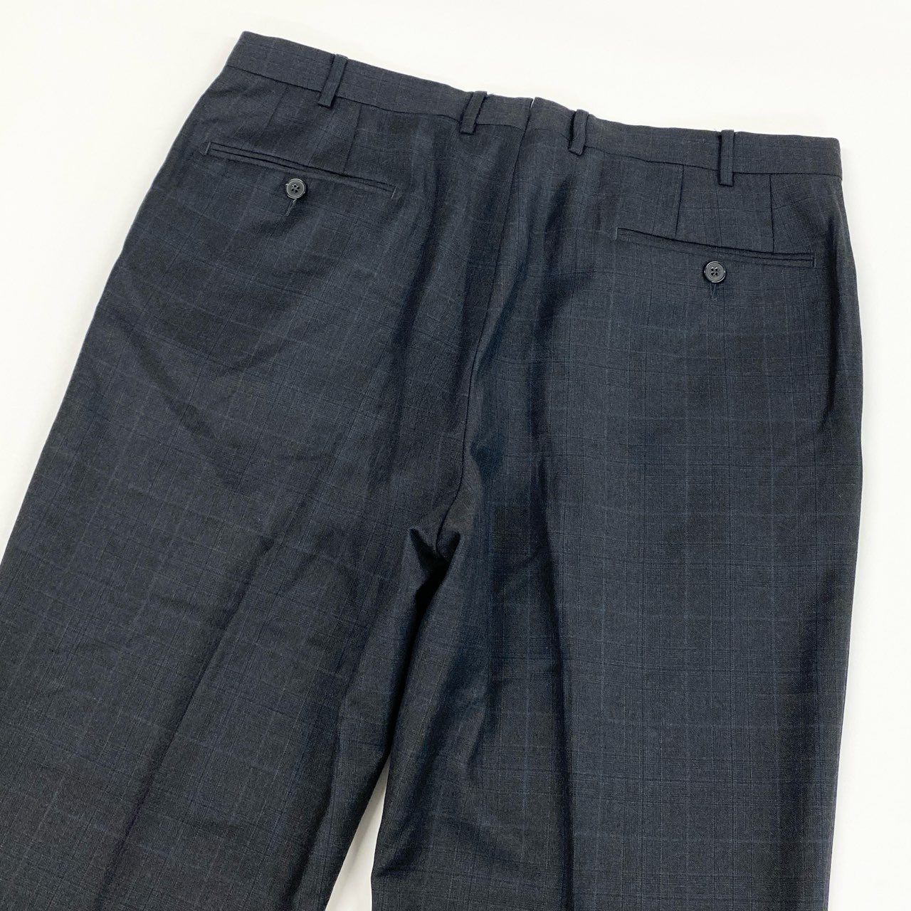 12i25 《美品》 Ermenegildo Zegna エルメネジルドゼニア TROFEO シングルスーツ セットアップ ビジネス 221224 サイズ52R グレー チェック ウール メンズ 大きいサイズu02t