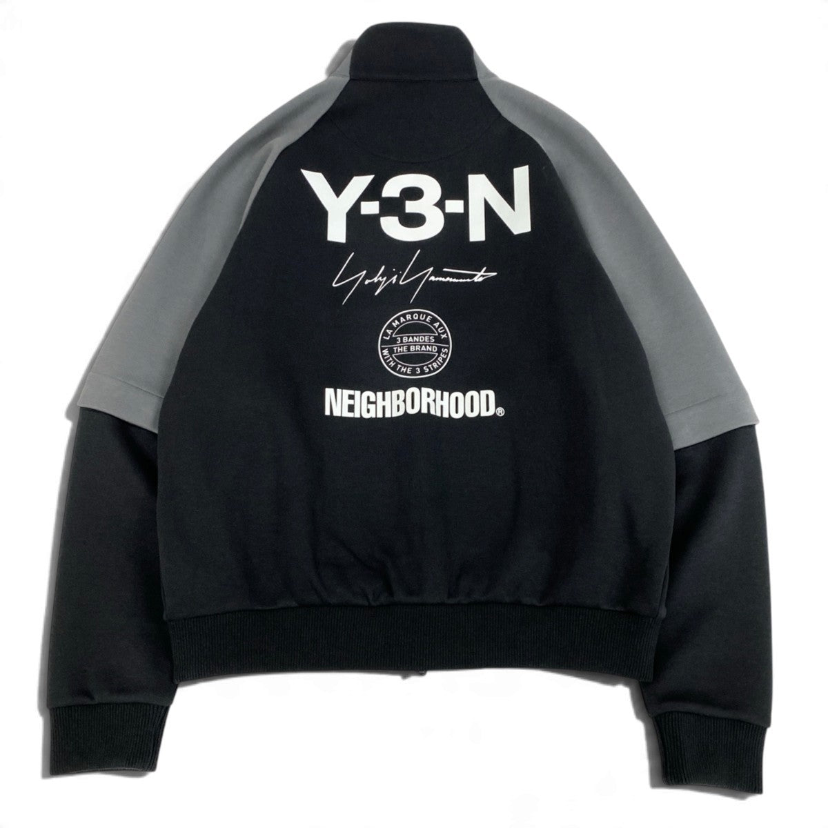 Mj15 【未使用】 Y-3 ×NEIGHBORHOOD ワイスリー ネイバーフッド ヨウジヤマモト NBHD TRACK TOP トラックジャケット ジップアップジャケット JW6993 サイズM ブラック メンズu02t