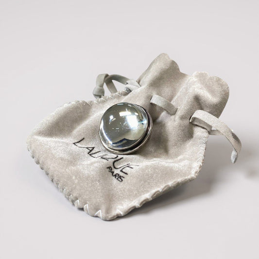 l14 LALIQUE ラリック クリアミラーボール ピンブローチ バッジ シルバー アクセサリー ジュエリー 箱付きt18r