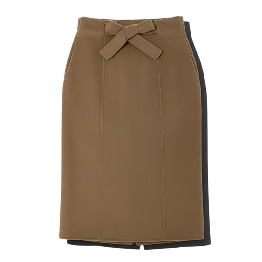j26 【美品】’S Max Mara 2024年 ベルテッド ウールミディスカート  24291060336 40サイズ ベージュ ウール100％ レディース 女性用k02i