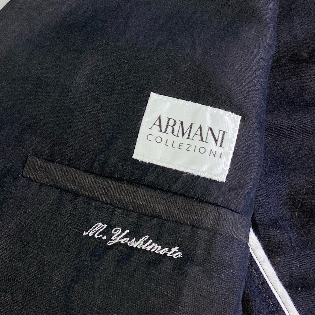 24j31 ARMANI COLLEZIONI アルマーニ コレッツォーニ 2釦 テーラードジャケット サイズ48 ブラック メンズ 紳士服 ジャケット