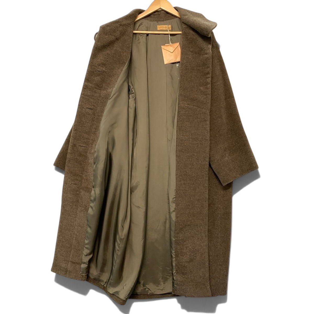 70i14 【極美品】MOGA モガ アルパカコート ウールコート ロングコート 保管品 ブラウン アルパカ100％ レディース 女性用u02t