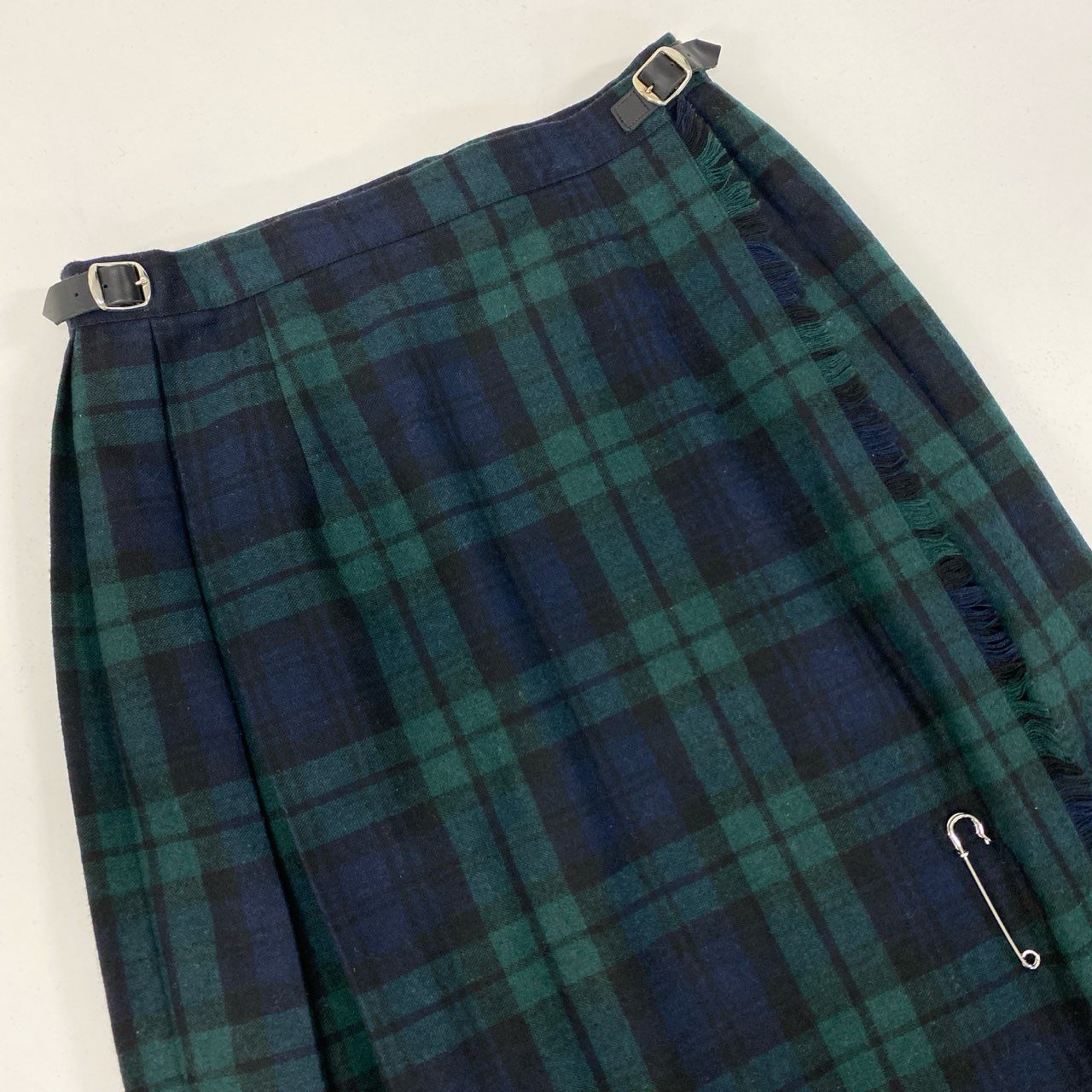 23L8 O’NEIL OF DUBLIN オニールオブダブリン 定番 チェック柄 巻きスカート ロングスカート クリップ付き 12 グリーン レディース 女性用u02t