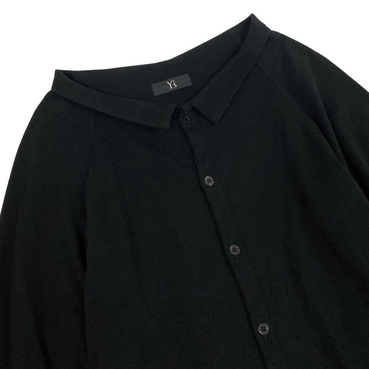 Ae28 Y`s ワイズ YOHJI YAMAMOTO ヨウジヤマモト ワイドスリーブ カーディガン サイズ2 ブラック コットン100％ レディース 女性服u02t